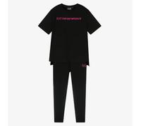 Set Bambina EA7 Emporio Armani T-shirt Leggings 7G000071 UC001 Nero