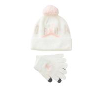 SET BAMBINE JORDAN 9A0869 782 BERRETTO+GUANTI BIANCO ROSA
