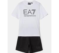 Set Bambino EA7 Emporio Armani T-shirt Pantaloncino 7B000043 M0003 Bianco Nero