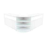 Set Bancone Bianco Theseus LED B1500 LM60 con Serratura e Vetrina Espositiva