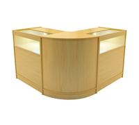 Set Banconi Negozio Iris LED B900 CM60 Acero con Vetrina e Serratura