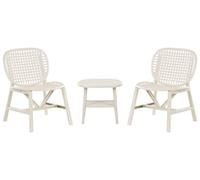 Set bar bistrot da giardino per esterni Tavolo e sedie basse bianco sporco Sicel