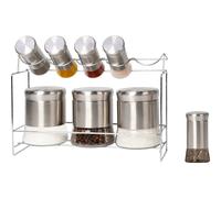 Set Barattoli e portaspezie in vetro e acciaio inox