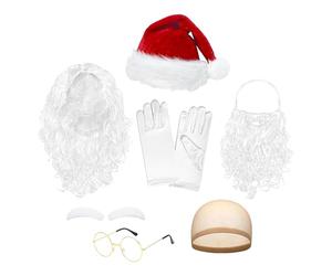 Set Barba E Parrucca Di Babbo Natale, Per Costume Cosplay San Natale Per Feste | di Gioco di Ruolo per Uomini Donne Giovani Famiglia Figlio Figlia Marito