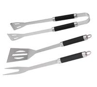 SET BARBECUE UTENSILI 3 PZ EL GAUCHO MISTER CHEF BBQ INOX MANICO LEGNO (37769)