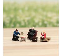 Set Barbecue In Miniatura In Scala 1/64 Con Statuine, Modello Di Scena Barbecue