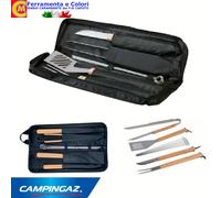 Set Barbecue Kit BBQ 6 Pezzi Acciaio Inox Con Borsa CAMPINGAZ Per Griglia