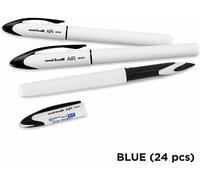 SET BARILI UNI-BALL AIR BLUE INK WHITE & BLACK - Confezione da 24 (blu)