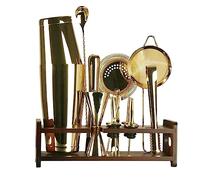 Set Barman 12PCS Cocktail Shaker Set Kit Barista Con Supporto Bar Mixer Per Bevande Set da Bar, Shaker Boston(Gold)