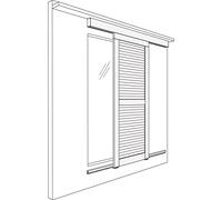 Set base HAWA Frontslide 60/A, carico scorrevole, minimo 400 mm, spessore 28-45 mm