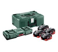 Set base METABO (caricabatterie + batterie) 18V / 4x LiHD 8,0 Ah + ASC 145 DUO + valigetta 685135000