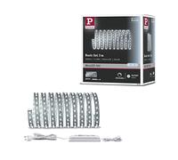 Set base Paulmann MaxLED 500 da 3 m, 18 W, 6500 K, Argento | Bianco luce diurna, 550 lm/m, autoadesivo, tagliabile a piacere, dimmerabile con Modulo di controllo