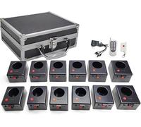 Set base ricevitore wireless per macchina Cold Spark - 4/6/8/10/12 canali con 2 telecomandi per matrimoni, palchi e concerti, sistema di accensione con fontana a scintilla(12pcs)