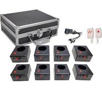 Set base ricevitore wireless per macchina Cold Spark - 4/6/8/10/12 canali con 2 telecomandi per matrimoni, palchi e concerti, sistema di accensione con fontana a scintilla(8pcs)