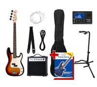 Set Basso Elettrico Stille Preci Sunburst 4 Corda Amplificatore Supporto Borsa
