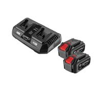 Set batteria 18v 2x 4ah con doppio caricatore energy+ 58ge134