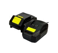Set Batteria al Litio e Caricabatteria per Elettroutensili, Protezioni Sovraccarico e Sovrascarico - 20V, 2Ah con Indicatore LED, Batteria con Carica in 45 Min