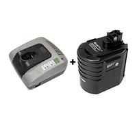 Set: batteria caricatore + Ni-MH 24 V 3000 mAh batteria compatibile con Bosch martello perforatore 11225 VSR gbh24vfr gbh24vre 0611225703, BTI BHE 24 VRE, compatibile con Würth ABH 20 Sle 0702 320 2