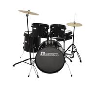 Set Batteria DIMAVERY DS-200 Nero - Kit Completo 5 Pezzi per Principianti