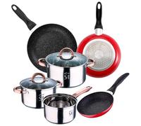 Set batteria Onil da cucina 5 pezzi + 3 padelle 16/20/24 cm alluminio San Ignacio