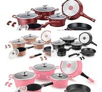Set Batteria Pentole 14 Pezzi Rivestimento in Pietra Antiaderente Royalty Line