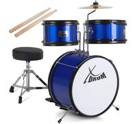 Set Batteria Percussione Drum Set Principianti Bambini Azzurro Giocattoli Musica