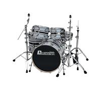 Set Batteria Professionale DIMAVERY DS-600 - Rivestimento in Acero, 5 Pezzi