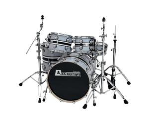 Set Batteria Professionale DIMAVERY DS-600 - Rivestimento in Acero, 5 Pezzi