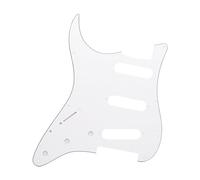 Set Battipenna E Piastra Posteriore Applicabile Al Battipenna Per Chitarra Elettrica Rovescio SSS ST SQ Coperchio Anteriore Battipenna Per Mano Sinistra(White)