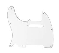 Set Battipenna E Piastra Posteriore Battipenna Per Mano Sinistra Piastra Per Pickup A 3 Strati Con Foro Per 8 Viti Per Chitarre Elettriche A Bobina Singola(White)