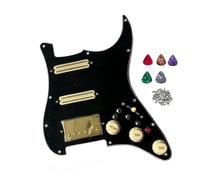 Set battipenna per chitarra precablato con pickup SSH Alnico V, interruttore multifunzione a 7 vie, potenziometro push pull, 3 strati Pick Guard caricato ad alta potenza mini humbucker pickup