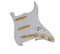 Set battipenna SSS, precablato a 3 strati, con pickup Alnico 5, ricambio per chitarra ST, parti di chitarra elettrica (bianco vintage)