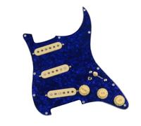Set battipenna SSS, precablato a 3 strati, con pickup Alnico 5, ricambio per chitarra ST, parti di chitarra elettrica (blu perlato)
