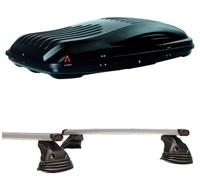 Set Baule tetto + Barre realizzato per FIAT IDEA dal 2003 in poi capiente 460 Litri Colore Nero con 2 Serrature Barre 110 CM c/Chiave + Attacchi