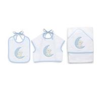 Set bavaglini 3 pz MOON Azzurro 15 5020 402