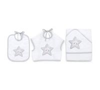 Italbaby set con asciugamano con cappuccio, e bavaglino star gery