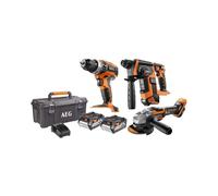 Set BBH 18BL2 Tassellatore Brushless -BSB 18C2 Trapano a Percussione -BEWS 18-125BL Smerigliatrice Brushless - Aeg