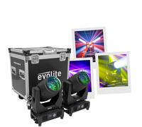 Set beam 15R 300W 1,8° 375000 lux lampada Ushio flight case - EVOLITE MSC-EVOMOVINGBEAM15R