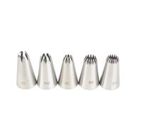 Set Beccucci Sac A Poche Piping Pastry Nozzles Set, Medium Stainless Steel Icing Cream Cake Tips For Dessert Biscuit Cup, Kitchen Bake 5pcs per la Cucina(2D-D42-2C-6B-E18)