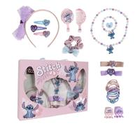 SET BELLEZZA STITCH DISNEY COFANETTO 24 PEZZI ACCESSORI CAPELLI BIGIOTTERIA 2942