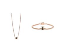 Set Bering Yangtze da donna | Collana e bracciale in oro rosa
