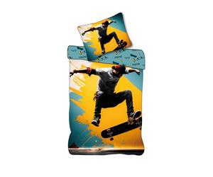 Set Biancheria Da Letto Skateboard Skater 2 Pezzi 135 X 200 CM 100% Cotone