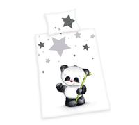 Set Biancheria Letto Baby Panda 100x135 cm 100% Cotone Renforcé 2 Pezzi