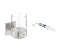 Set bicchiere per lavarsi i denti Grohe Start Cube 41097DC0, colla Grohe QuickGlue 41127000