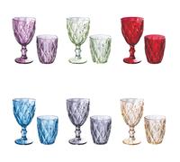 Set bicchieri acqua e calici vino da 12 pezzi, Elizabeth Color Sibilla