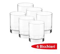 Set 6 bicchieri in vetro per acqua vino Bormioli Rocco Cortina 25,5 cl bicchiere