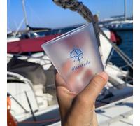 Set Bicchieri da Barca Infrangibili in SAN con Rosa dei Venti da 400 cc - Resistenti, Impilabili, Stile Nautico - Un vento per Ogni Ospite, Nessuna Confusione a Bordo, Vivi il Mare con Stile! (6)