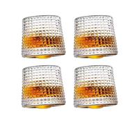 Set Bicchieri da Whisky in Vetro Rotante, Bicchieri Wisky con Fondo Sferico per Degustazione, Bicchiere Senza Gambo di Alta Qualità, 4 Pz Bicchieri Vetro Particolari per Rum, Gin, Amaro e Distillati