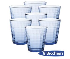 Set Bicchieri Prisme 17 CL 4/8 Pezzi Vetro Blu Marine Elegante per Acqua Bibite