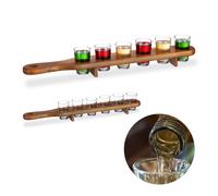 Set bicchieri shot Vassoio per bicchierini 6 pz. Legno Set di chupitos